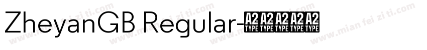 ZheyanGB Regular字体转换